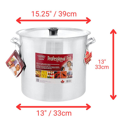 Stock Pots with Lid 35 Q/ 32L, Made in Canada