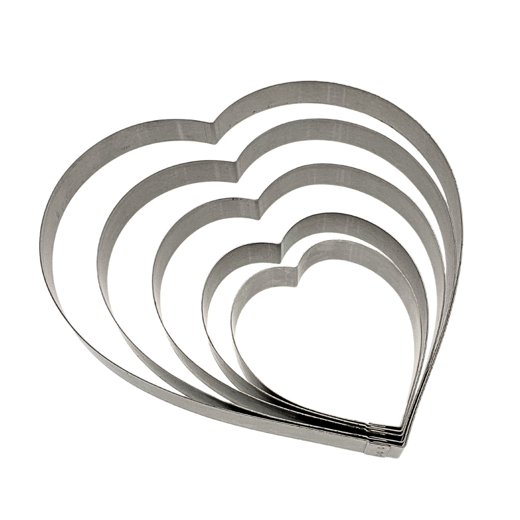 1" Height Stainless Steel Heart Ring, Made In Canada