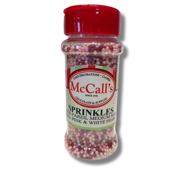 Sprinkles Non Pareil Medium Red Pink White Mix 80 g