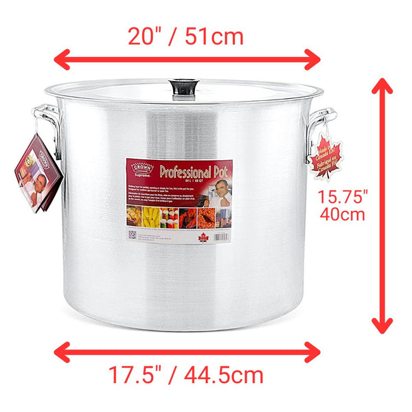 Stock Pot With Lid, 64 L/ 68 Q, Made in Canada