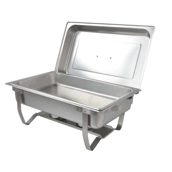 8.5L CHAFING DISH WITH LID, Chafing dish with a lid and raised on sturdy legs - STAINLESS STEEL - Crown Cookware