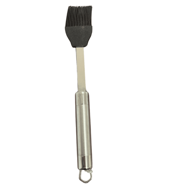 BASTING BRUSH, SS HANDLE & SILICONE BRUSH - Basting Brush, Glaze Brush, Stainless Steel, Silicone