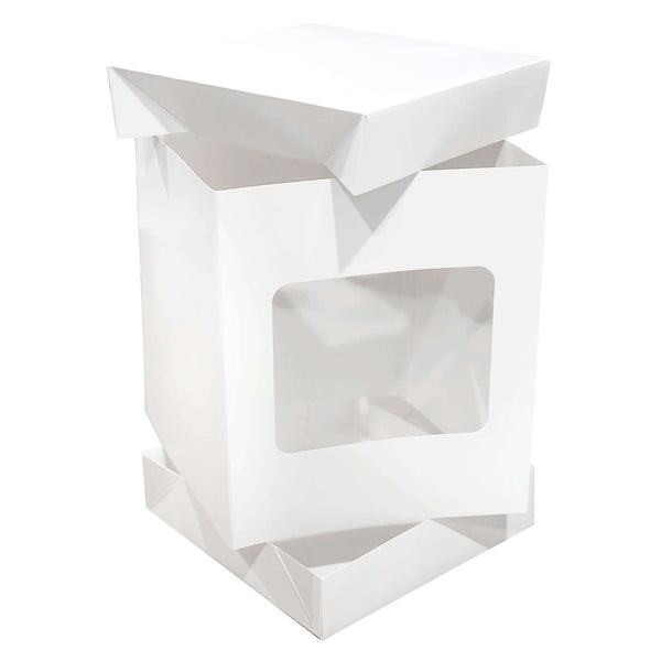 BOX FOR CAKE - WHITE WINDOW 1 PC - Box for Cake with Window, 8