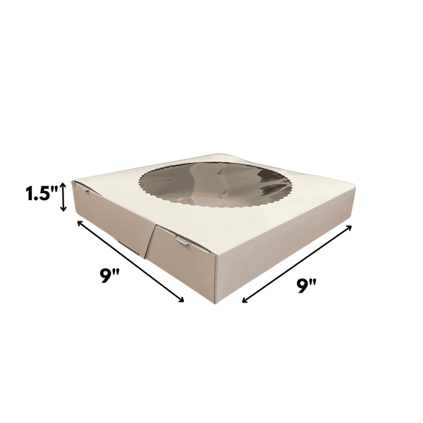 BOX FOR PIE - 1 PC - Pie Box, White, Window, 9