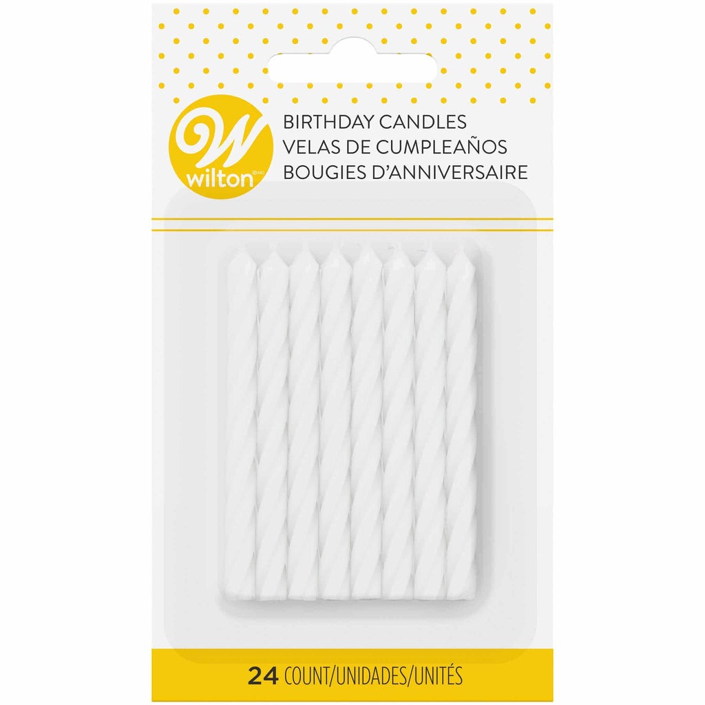 CANDLES SOLID WHITE 2.5" 24PC - White Candles, Solid, 6.35 cm, Wedding, Birthday Candles 