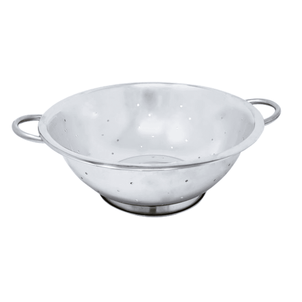 COLANDERS STAINLESS STEEL, Stainless steel colander with two handles, perfect for draining pasta and rinsing fruits/vegetables - Crown Cookware