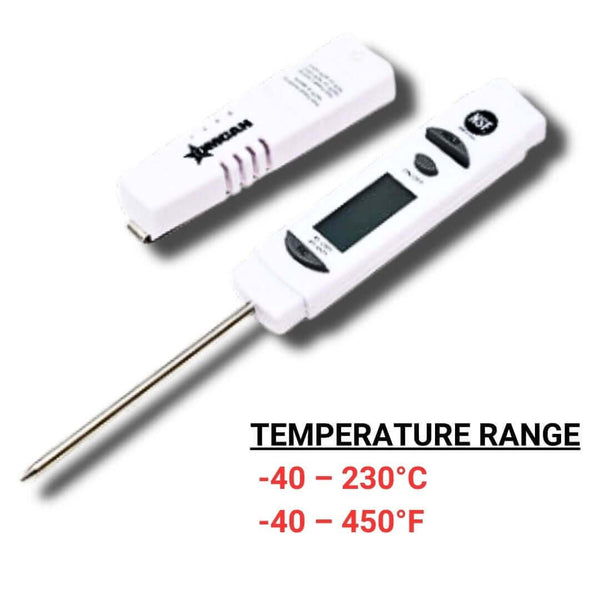 DIGITAL THERMOMETER - 40 - 450F WITH PROTECTIVE SLEEVE - Crown Cookware