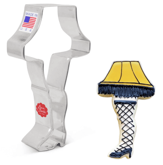 EXCLUSIVE COOKIE CUTTERS, Food-Safe American Steel, Christmas Leg Lamp 4.5" - Crown Cookware