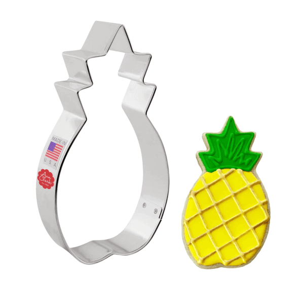 EXCLUSIVE COOKIE CUTTERS, Food-Safe American Steel, Pineapple 5 1/8