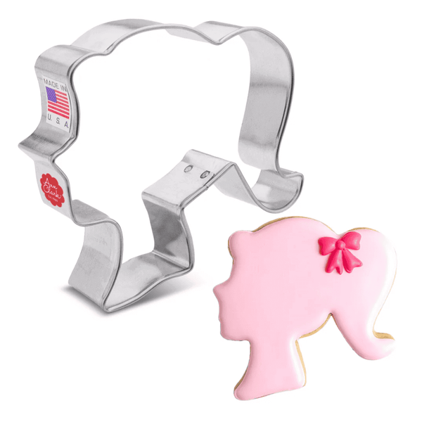 EXCLUSIVE COOKIE CUTTERS, Food-Safe American Steel, Doll Head 3.5