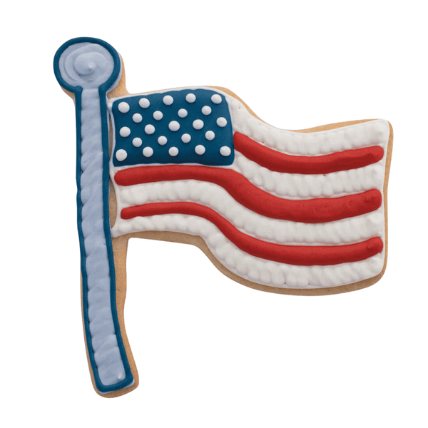 EXCLUSIVE COOKIE CUTTERS, Food-Safe American Steel, Flag 4 3/8