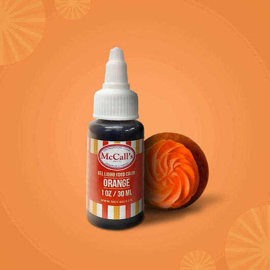 FOOD COLOURING GEL - Gel Food Colour, Orange, Vibrant, High-Quality, McCall's