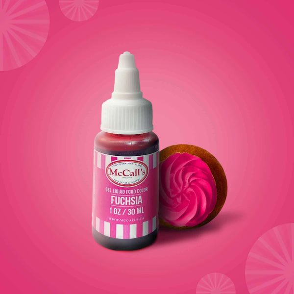 FOOD COLOURING GEL - Gel Food Colour, Fuschia, Bright, High-Quality, Vibrant, McCall's 