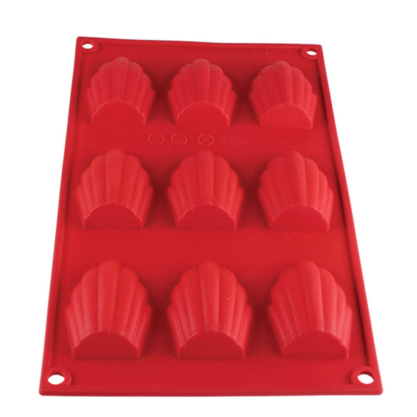 MADELEINE HIGH HEAT SILICONE BAKING MOLDS, 9 CAVITIES - 1OZ - Silicone, High Quality, 29.57 ml, durable