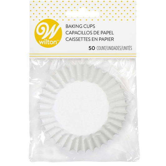 MUFFIN & CUPCAKE LINERS - Baking Cups, White, Wedding, 50 Count