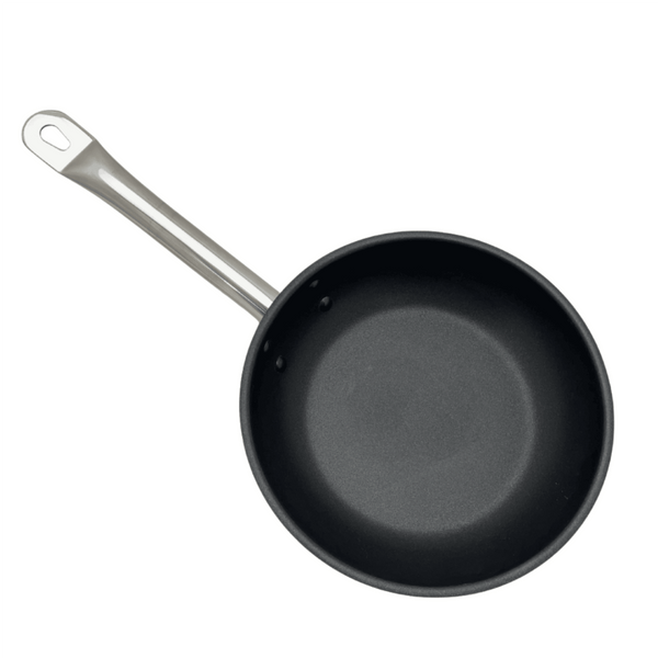 NON - STICK STAINLESS - STEEL FRY PANS WITH COATING - TOP VIEW - Crown Cookware