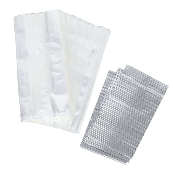 PARTY BAGS CLEAR W/TIES 150 PKG - Loot Bags, Favor Bag, Weddings, Birthday, Parties, Treat Bag, Clear, Multi-Pack