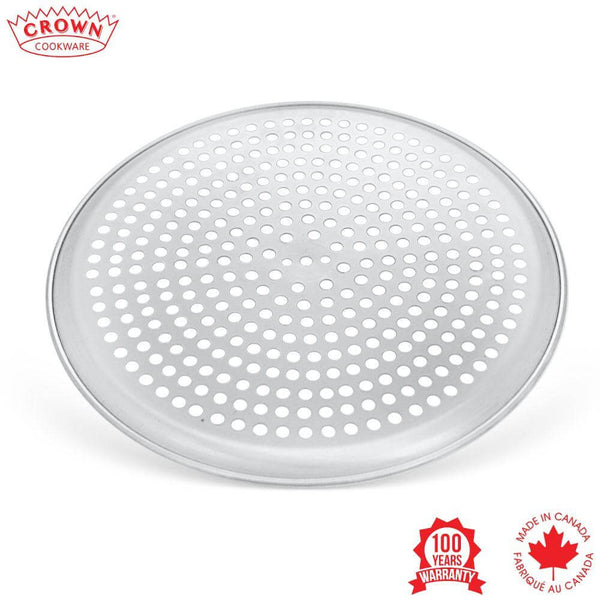 PERFECTION PIZZA PANS - PIZZA PANS WITH HOLES - Crown Cookware, Canadian Made, Aluminum, Rust-Resistant 