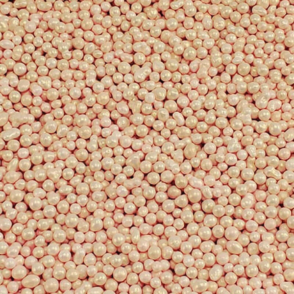 Sprinkles Non-Pareil Rose Gold Pearl 100G- Sprinkles, Gold Ball, Rose Gold, Elegant, Metalic, McCall's 