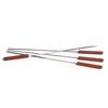 ROSEWOOD COLLECTION BBQ SKEWERS STAINLESS STEEL SET OF 4, Tapered 20 inch blade with wooden handle - Crown Cookware