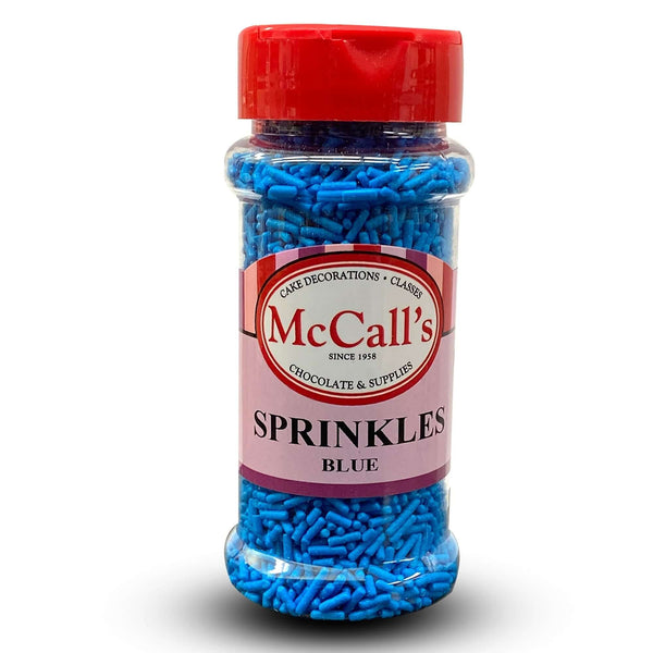 SPRINKLE BLUE 80G - Sprinkles, Blue, Vibrant, Baking, Crunchy, McCall's, Jimmies