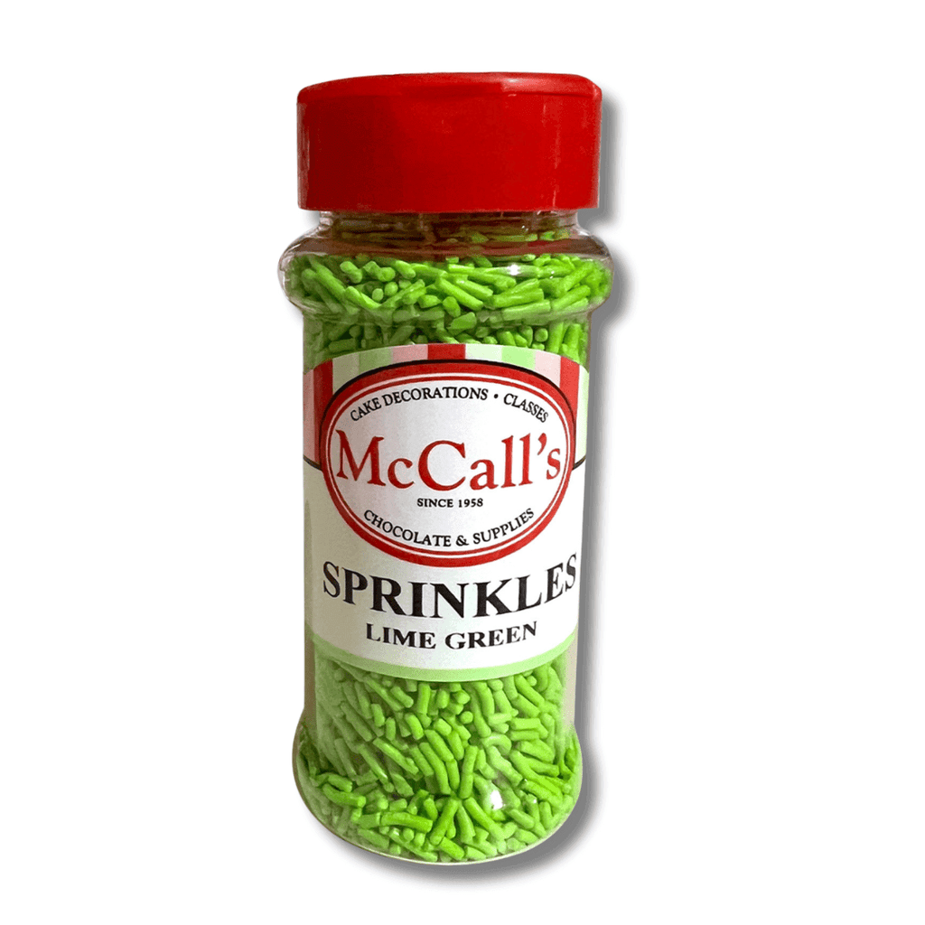 SPRINKLES LIME GREEN 80G - Sprinkles, Lime Green, Vibrant, Baking, Crunchy, McCall's, Jimmies