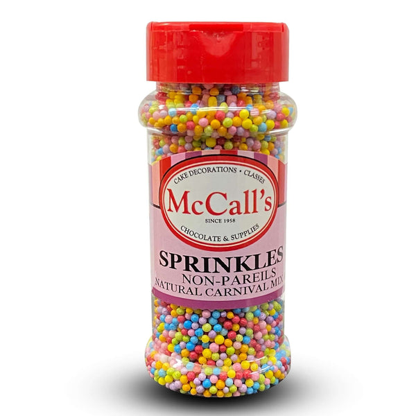 SPRINKLES NON PAREIL #2 NATURAL - Mixed-Cololur Sprinkles, Edible, Balls, High-Quality, Vibrant, McCall's