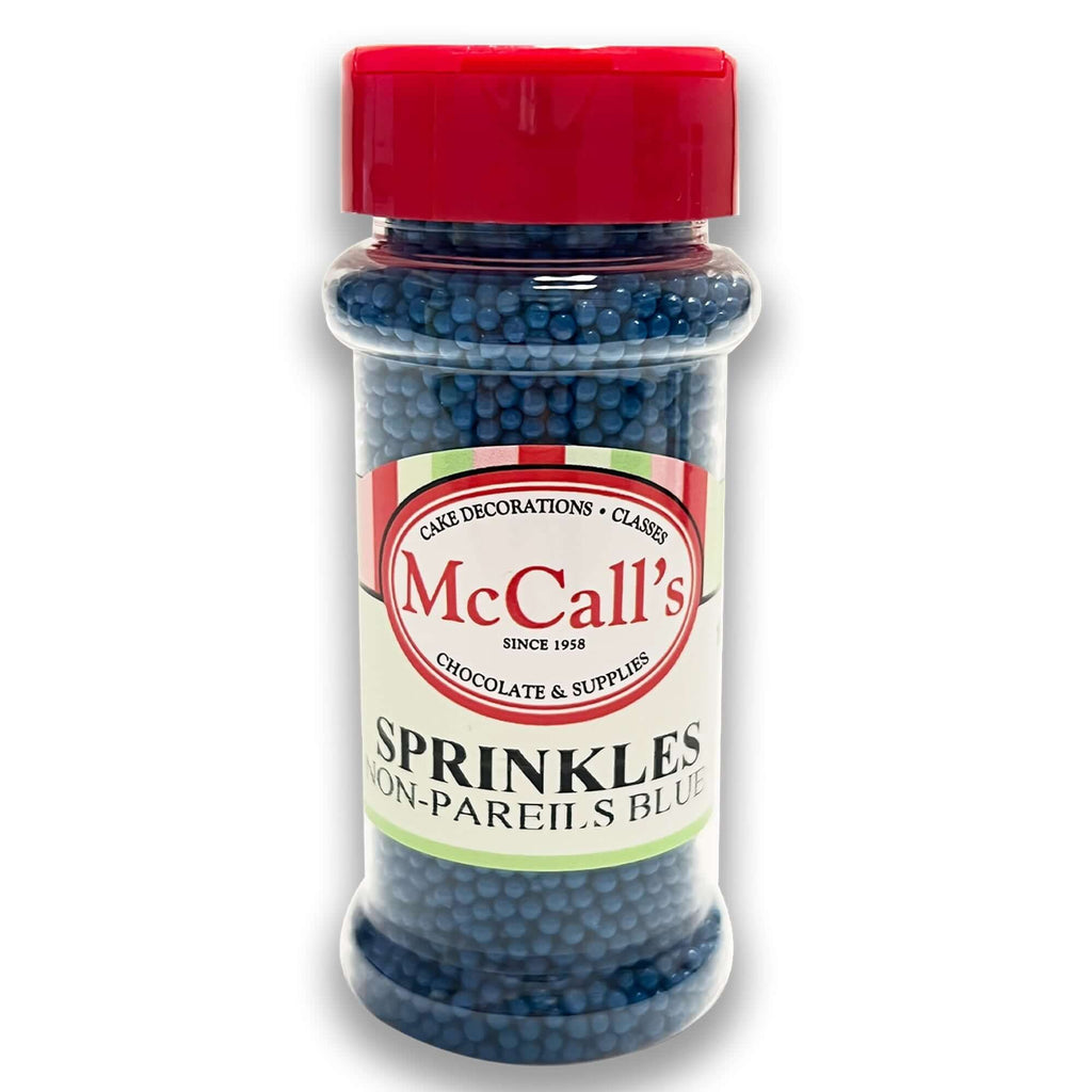 SPRINKLES NON PAREIL BLUE 100G - Sprinkles, Edible, Blue Balls, High-Quality, Vibrant, McCall's