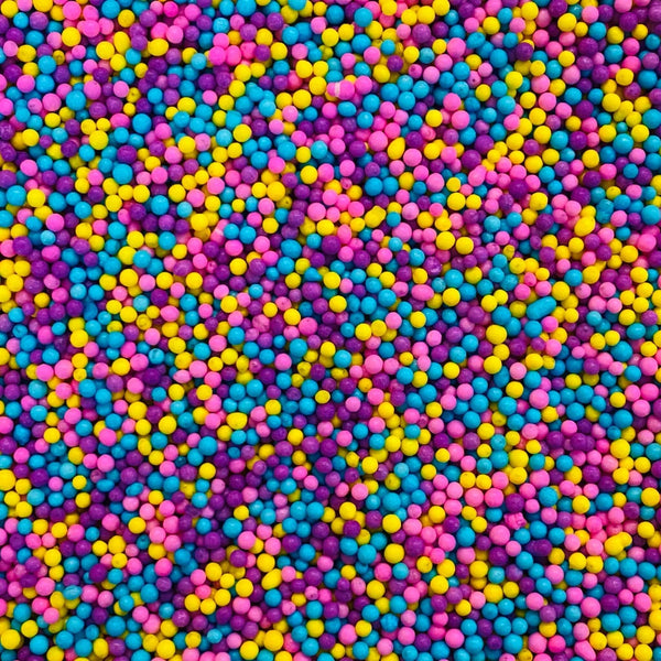 SPRINKLES NON PAREIL PARTY MIX 100G - Multi-Colour Blend, Sprinkles, Party Mix, Crunchy, Bright, McCall's