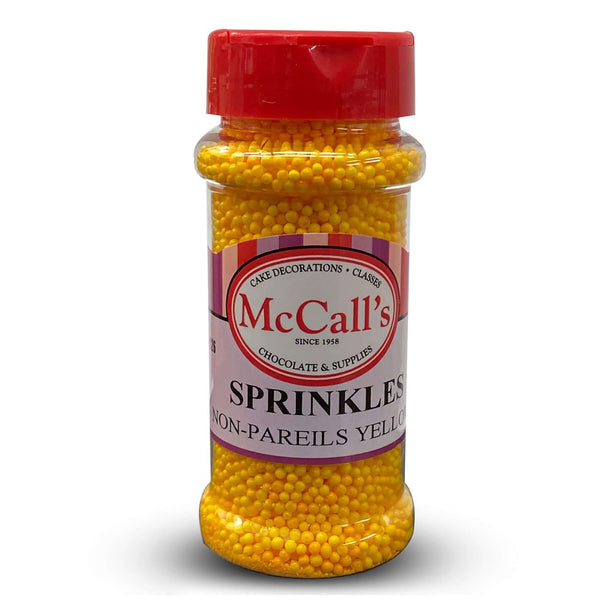 SPRINKLES NON - PAREIL YELLOW 100G - Sprinkles, Edible, Yellow Balls, High-Quality, Vibrant, McCall's