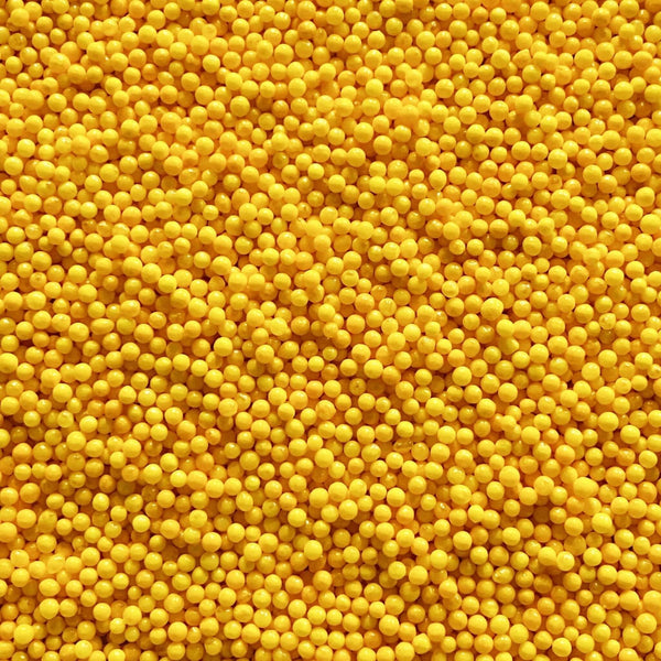 SPRINKLES NON - PAREIL YELLOW 100G -Yellow Sprinkles, Vibrant, Round, Crunchy, Bright, McCall's 