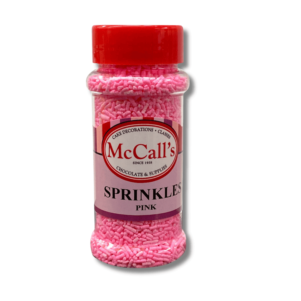 SPRINKLES PINK 80G - Sprinkles, Pink, Vibrant, Baking, Crunchy, McCall's, Jimmies