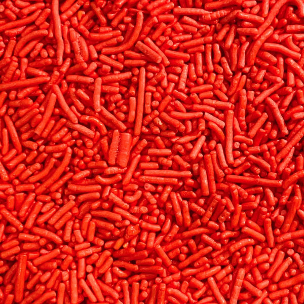 SPRINKLES RED 80G - Bright Red Jimmies, Baking Decoration, McCall's, Edible, Sprinkles, 