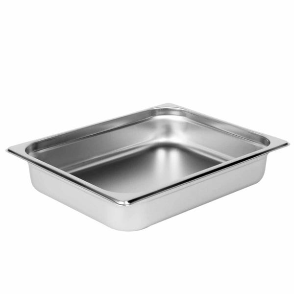 STAINLESS STEEL HALF SIZE HOTEL PANS/ANTI - JAM PANS- Base of product. 10-3/8 INCH X 12-3/4 INCH - Crown Cookware