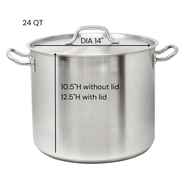 STAINLESS STEEL BRAIZER POTS, TWO SIDE HANDLES, SIDE VIEW WITH LID (14