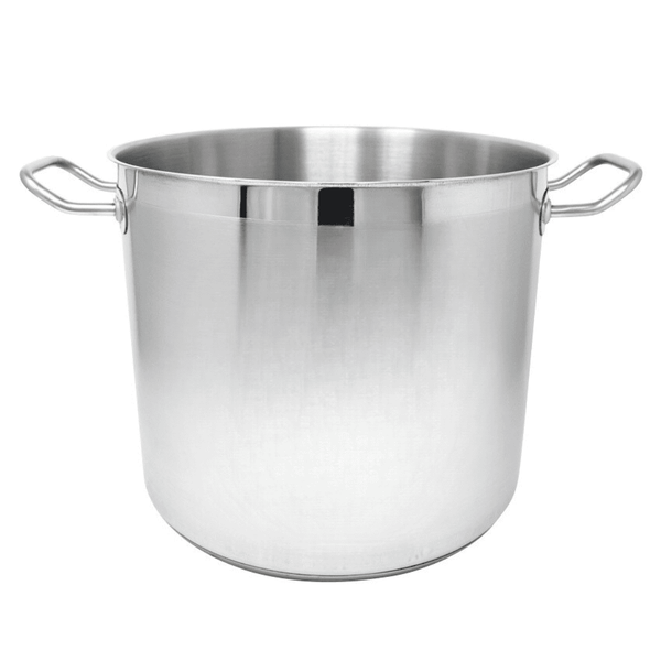  STAINLESS STEEL BRAIZER POTS, TWO SIDE HANDLES, SIDE VIEW WITHOUT LID (10.5