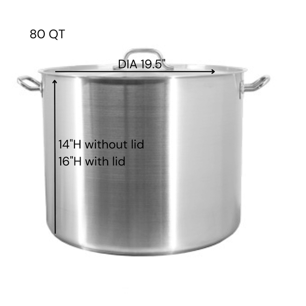 STAINLESS STEEL BRAIZER POTS, TWO SIDE HANDLES, SIDE VIEW WITH LID (16