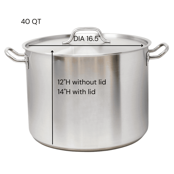  STAINLESS STEEL BRAIZER POTS, TWO SIDE HANDLES, SIDE VIEW WITH LID (14