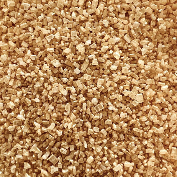 SUGAR COARSE RADIANT GOLD 100G - Rock Sugar Sprinkle, Gold, Edible, McCall's