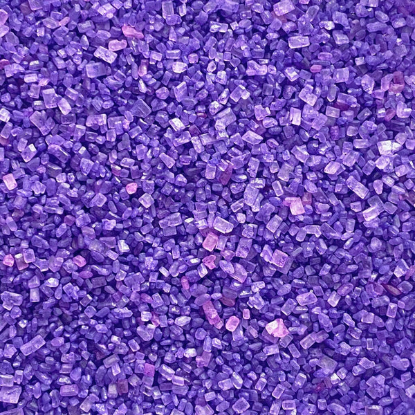 SUGAR COARSE VIOLET 100G -Rock Sugar Sprinkle, Violet, Edible, McCall's