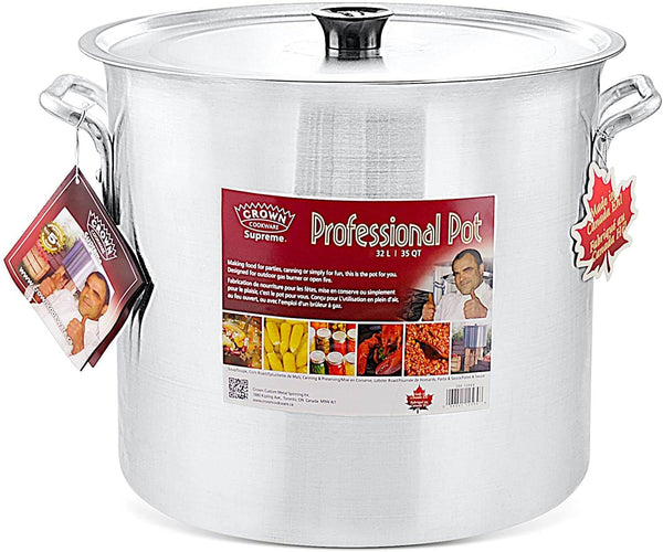 106 Q/ 100L Stock Pots with Lid - Crown Cookware